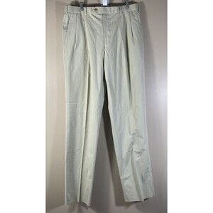 NWT Brooks Brothers Light Weight  Chino Pants Stone Beige Men Size 36x36 Raw Hem